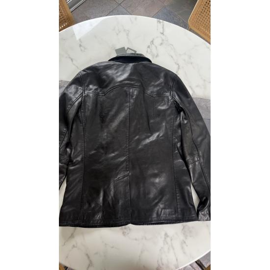 AllSaints Hunter Blazer Black Leather Jacket