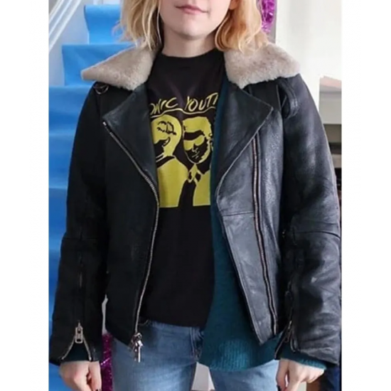 Angie Let It Snow Kiernan Shipka Leather Jacket