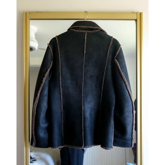 Ann Demeulemeester Navy Shearling Jacket