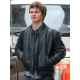 Ansel Elgort Black Bomber Jacket