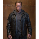 Arnold Terminator 5 Leather Jacket with Hood