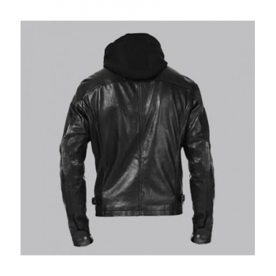 Arrow Oliver Queen Leather Hoodie Jacket