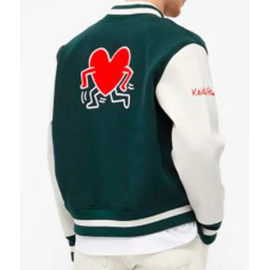 Axel Arigato Keith Haring Green Varsity Jacket