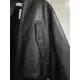Backzip Black Leather Lanvers Bomber Jacket