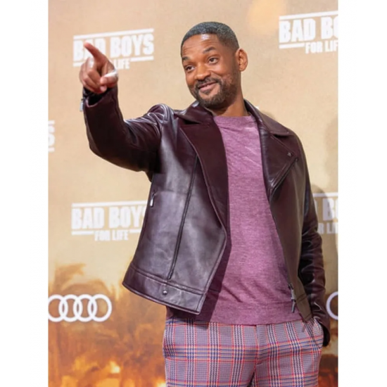 Bad Boys for Life Premier Will Smith Leather Jacket