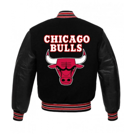 Basketball Chicago Bulls College Black Jacket