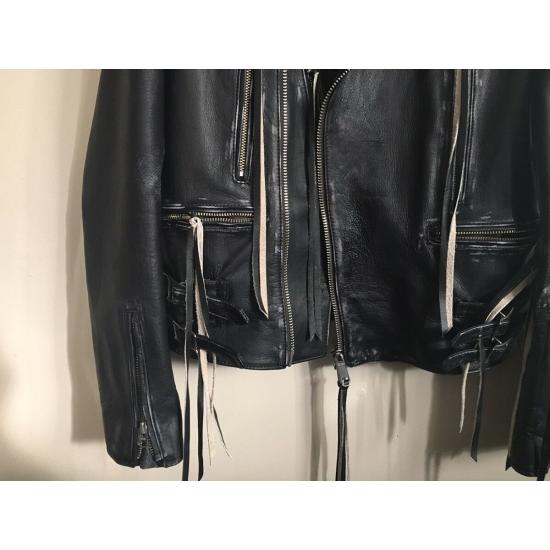 Bed JW Ford Distressed Black Biker Jacket