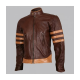 Biker Brown Wolverine Vintage Leather Jacket