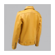 Biker Look Yellow Leather Jacket Men