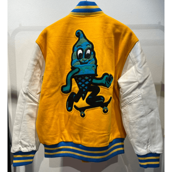 Billionaire Boys Club × Icecream Yellow Varsity Jacket