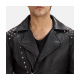 Black Studded Leather Biker Jacket