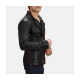 Black Studded Leather Biker Jacket