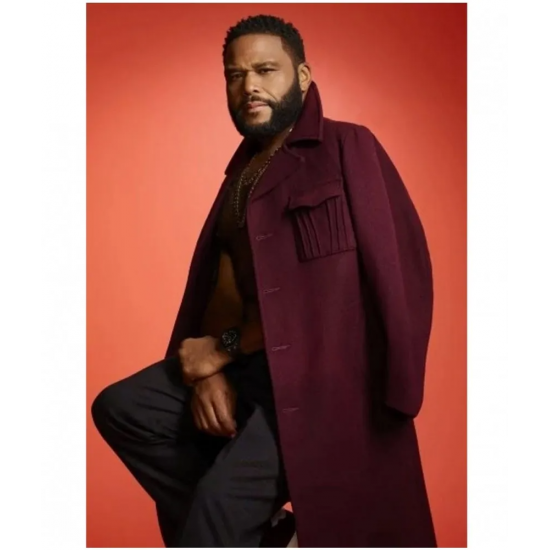 Blackish Season 05 Anthony Anderson Maroon Coat