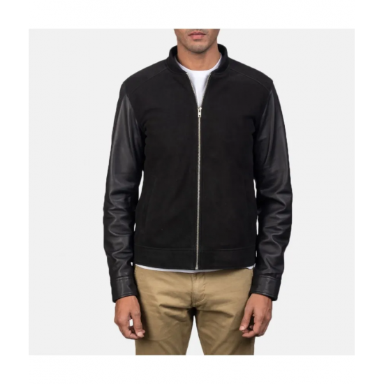 Blain Black Hybrid Bomber Jacket