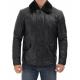 Boehmer Mens Black Shearling Leather Jacket