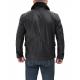 Boehmer Mens Black Shearling Leather Jacket