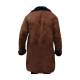 Brad Pitt Snatch Mickey ONeil Brown Suede Leather Shearling Coat