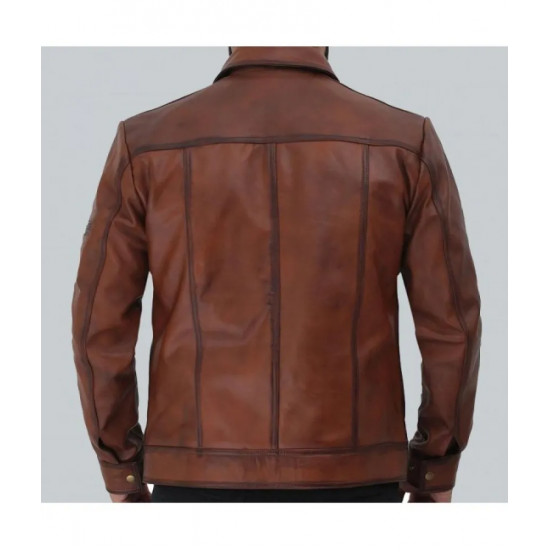 Bradford Casual Leather Jacket Mens