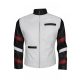 Bruce Lee Classic Vintage White Leather Jacket