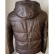 Brunello Cucinelli Leather Biker Zip-Up Pocket Hooded Jacket