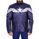 Captain America Chris Evans Winter Soldier Leather Jacket Blue