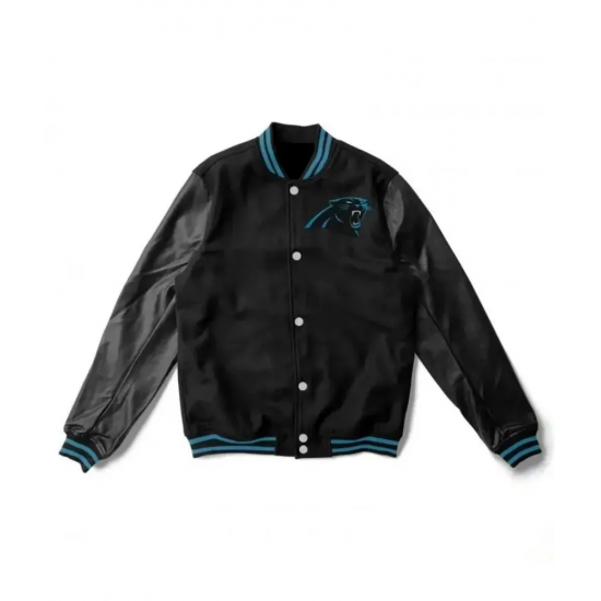 Carolina Panthers Black Letterman Jacket