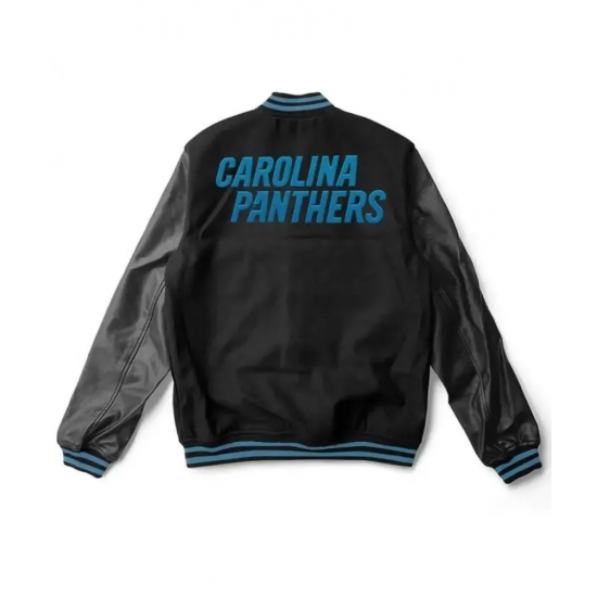 Carolina Panthers Black Letterman Jacket