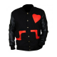 Chris Brown Love Not Hate Valentines Bomber Leather Letterman Jacket