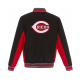 Cincinnati Reds Black and Red Varsity Wool Jacket