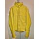 Citronella Yellow Hooded Aviator Leather Jacket