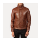 Columbus Brown Leather Bomber Jacket