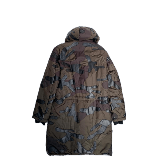 Dolce And Gabbana Runway Camo Lambskin Leather Parka Jacket