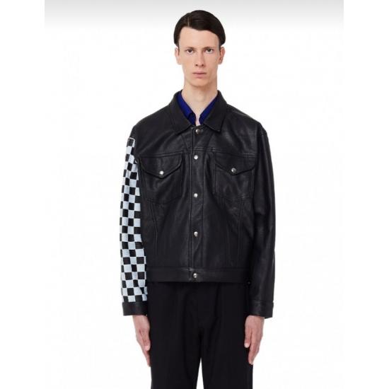 Enfants Riches Deprimes Leather Jacket Checkered