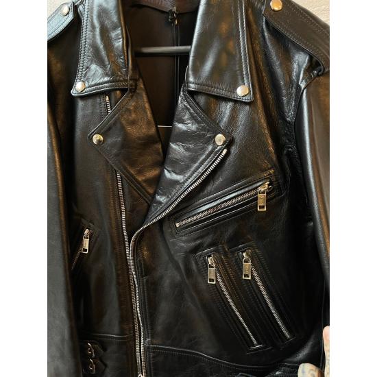 Zoe Hardman Black Leather Biker Jacket