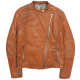 Helmut Lang Orange Leather Astro Jacket