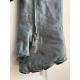 High Necked Gray Leather Jacket