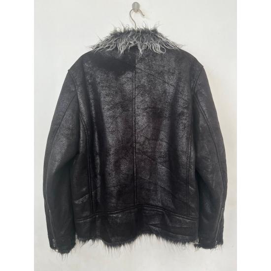 Japanese Crazy Fur Semantic Design Leather Suede Jacket