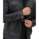 Massa Black Padded Shoulder Leather Jacket Mens