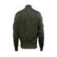 Men Army Green Top Gun Tom Cruise Fighter Jet Pilot Jacket