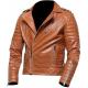 Men Quilted Slim Fit Motorcycle Biker Jacket