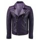 Men Quilted Slim Fit Motorcycle Biker Jacket