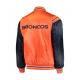 Men Starter Broncos Satin Varsity Jacket