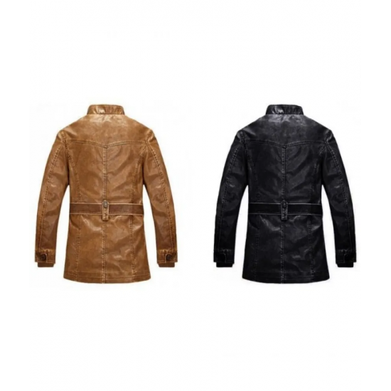 Mens Aviator Hunter Style Leather Jacket