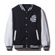 Men's Black and White Anti Social Social Club Bomber Varsity Jacket