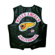 Mens California Hells Angels Black Leather Vest