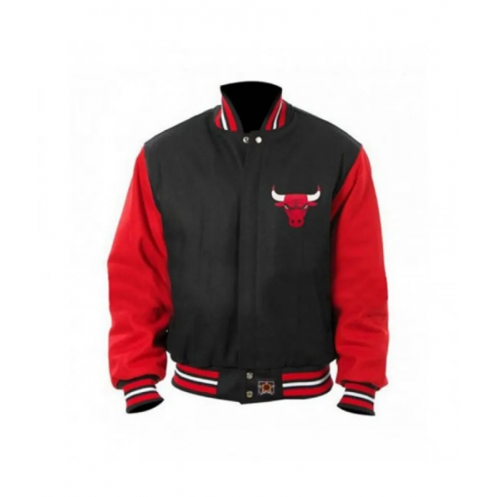 Mens Chicago Bulls Bomber Varsity Jacket