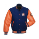 Mens Houston Astros Blue and Orange Varsity Jacket