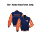 Mens Houston Astros Blue and Orange Varsity Jacket