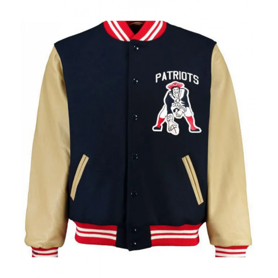 Mens Patriots Varsity Bomber Jacket