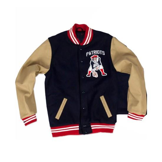 Mens Patriots Varsity Bomber Jacket